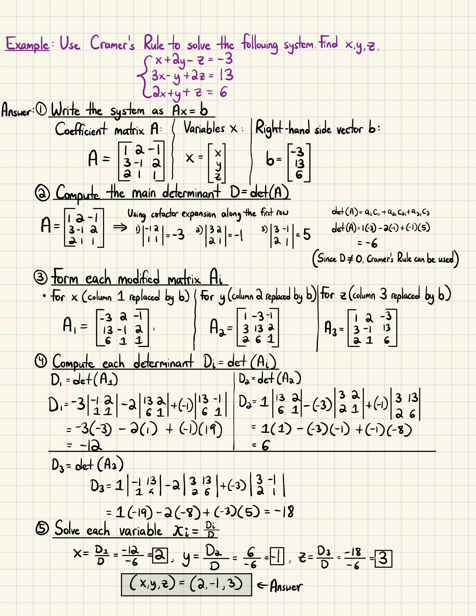 Linear Algebra Full Study Guide + Formula Sheets